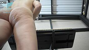 My hot redhead roommate plays piano naked, squirting wildly on webcam dorm orgasm