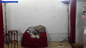 Czech redhead teen dances lapdance then bends over for rough big cock doggystyle
