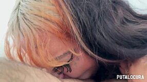 Tattooed bbw Deedee slides your cock between massive pierced tits for sloppy suck