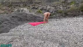 i couldn't believe it... masturbating with a stone stuffed in my ass and pussy right on that nudist beach