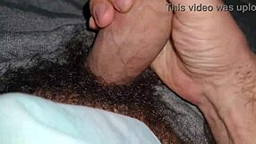 guy strokes his hairy cock all day long