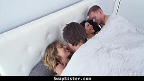 stepsibs swap partners for wild taboo foursome orgy!!