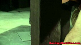 Throatfucked sub gets DRILLED raw by fuck saw machine!