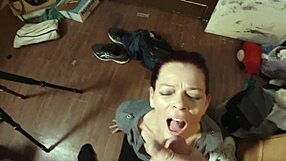 how deep you want this old whore face fucked gagging