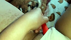 i teased my big clit with vibrator till i came hard!