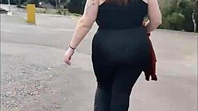 imagine walking with your miniskirt milf stepmom flashing big natural tits no panties tattoo voyeur tease?