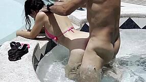 skinny petite teen moans loud doggystyle poolside homemade fuck