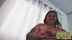 Curvy BBW Hotwife Mary Butterfly Dances Brazilian Carnaval Swing