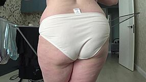 WOW! Busty Wife's Big Ass Shakes in White Panties - Curvy Milf PAWG Caught on Home Cam!