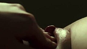 Intimate closeup of wet trimmed teen pussy vibrating to loud morning moans