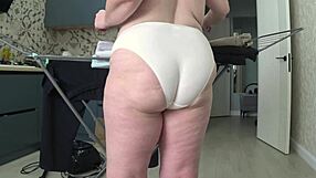 WOW! Busty Wife's Big Ass Shakes in White Panties - Curvy Milf PAWG Caught on Home Cam!
