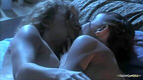 Skinny lesbians moan suck my pussy finger me deep on this bed