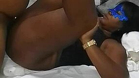 Hey ebony BBW, your hairy pussy gulps big black cock deepthroat to cum swallow
