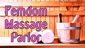 Princess Alilly's femdom massage turns submissive slave into spanking roleplay toy