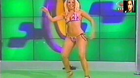 lady lu strips teasingly on brazilian tv ripping clothes super positively