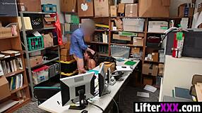 Caught Shoplifting? Shane Blair Rides Cop Cock Doggystyle in LP Office!