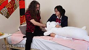 her tight asian ass spanked red until submissive 18+ slut begs for rough fuck
