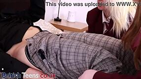 those two british college teens sucking cock then snowballing cum looks wild
