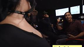 distracted sound engineer seduced by horny natural busty teen brunette nia bleu fucks her shaved wet pussy pov orgasm brett maker