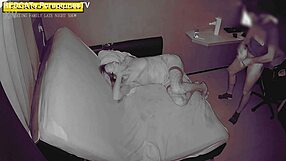 blindfolded cheating wife milf moans as huge neighbor cock creampies her tight pussy late night