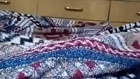 young skinny brazilian brunette masturbates solo in bedroom with dirty talk and moans