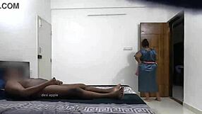 maid samantha freaks out flashing my throbbing cock surprise