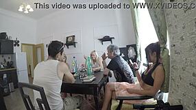 tight pussy college coeds try sexy lingerie at home party striptease wedgies