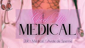 doctor milks my cock medically in french check-up session?