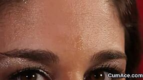 Foxy Fuck Doll Swallows Cum From Massive Blowbang Facial