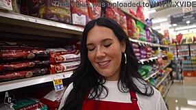 whoa, smith's employee quits after rich sugar daddy fucks her big ass outdoors in vegas!