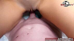 schlanke milf, wanna date for pov facial? her small tits bounce during skinny german fuck