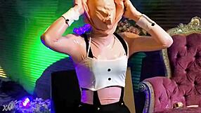 Kigurumi Masked Rubber Doll Wriggles in Bondage