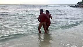 melani latina hides big cock cravings during bent over nudist beach quickie sex