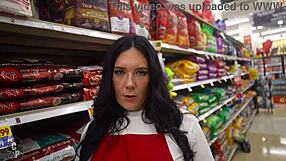 whoa, smith's employee quits after rich sugar daddy fucks her big ass outdoors in vegas!