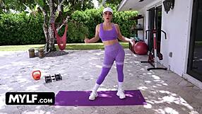 Flexible Argentinian Yoga Instructor Sandy Love Deepthroats Big Fat Cock. Then Rides Cowgirl Doggystyle in Tight Pussy