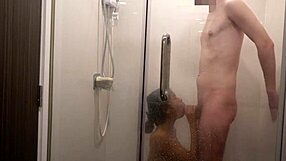 Petite 18yo Thai teen fucked rough in shower takes huge facial