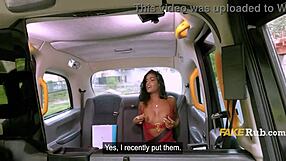 Desi Student Slut Bargains for Hard Fuck from Prague Taxi Driver Backseat