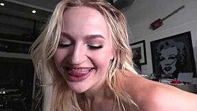 Blonde Sage Rabbit RIDES and SUCKS Monster Cock with Kinky Rabbit Toy Teasing Hardcore