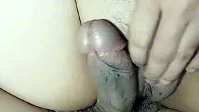 Bagetz tries his first pussy insertion but can't find the spot so they call in a threesome partner