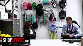 Curvy Shoplyfter Babe Bargains Booty For Freedom With Officer