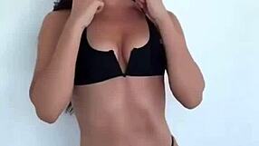 all black bikini babes dancing close in the club thong mix