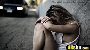Charitable guy turns nasty bending teen over for rough doggystyle ass pounding