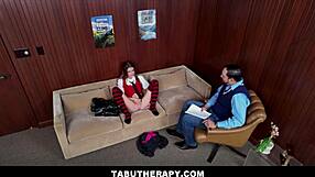hot tiny teen nikki nicole roleplays crush lets juan largo fuck to orgasm in therapy