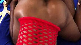 Country quickie turns wild as black babe moans riding neighbor's monster cock doggystyle