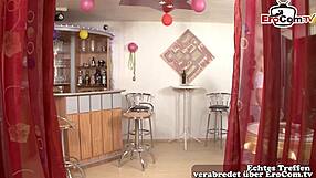 oh wow i spied that blonde german milf neighbor on my kitchen hidden cam slutting out