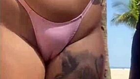 Beach Flashing Turns To Ass Slap And Cock Suck Shock