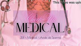 doctor milks my cock medically in french check-up session?