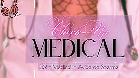 doctor milks my cock medically in french check-up session?