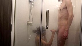 Petite 18yo Thai teen fucked rough in shower takes huge facial