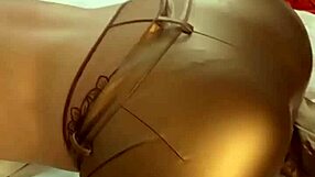 french babe in spandex lingerie takes my cock deep down her throat then bends for pounding and spanking